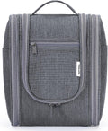 Narwey Small Hanging Toiletry Bag Women Travel Makeup Bag Organizer Toiletries Bag for Travel Size Essentials Accessories Cosmetics (Medium, Grey)