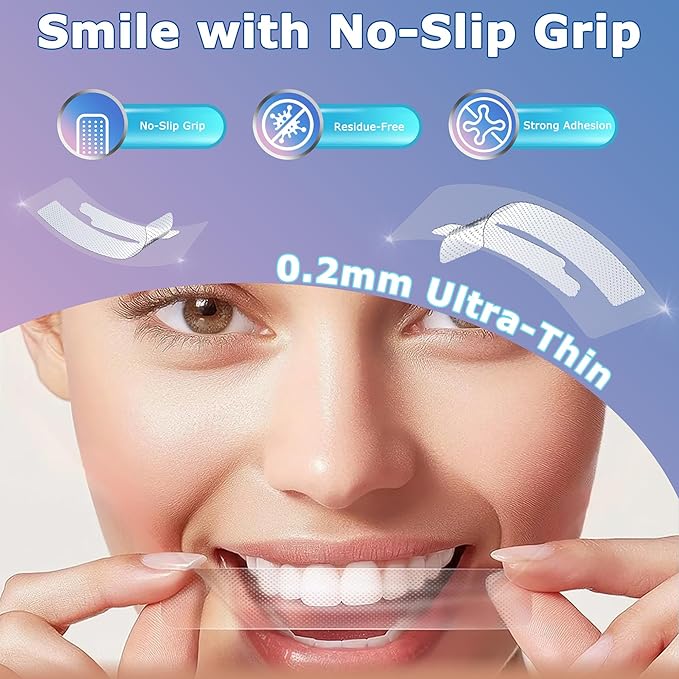Professional Teeth Whitening Strips, 3X Faster Results, Enamel Safe Whitener Kit, No-Slip & Ultra-Thin, 14 Treatments for Coffee & Wine Stain Removal | Mint Flavor - HanrayCare