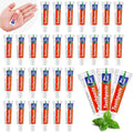 HOFASON 100 Tubes Bulk Travel Size Toothpaste for Bad Breath, 0.18 oz(5 g) Disposable Extra Small 2.28x0.78 inches Mini Toothpaste Peppermint for Guests, Homeless, Hotel, Charity Toiletries