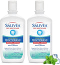 SALIVEA Dry Mouth Mouthwash - Soothing Mint Mouthwash with Natural Salivary Enzymes - Breath Freshener & Dry Mouth Care - Mint Flavor (2 Pack)