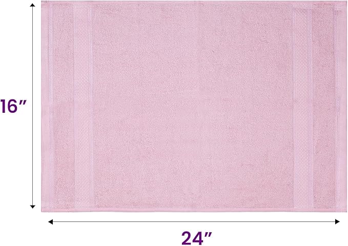 Casa Lino 100% Cotton Hand Towels for Bathroom - Soft, Highly Absorbent & Quick Dry Kitchen Towels - Gym Towel Set - Travel Towel Set - 24" x 16" - Pack of 4 - (Blush Pink)