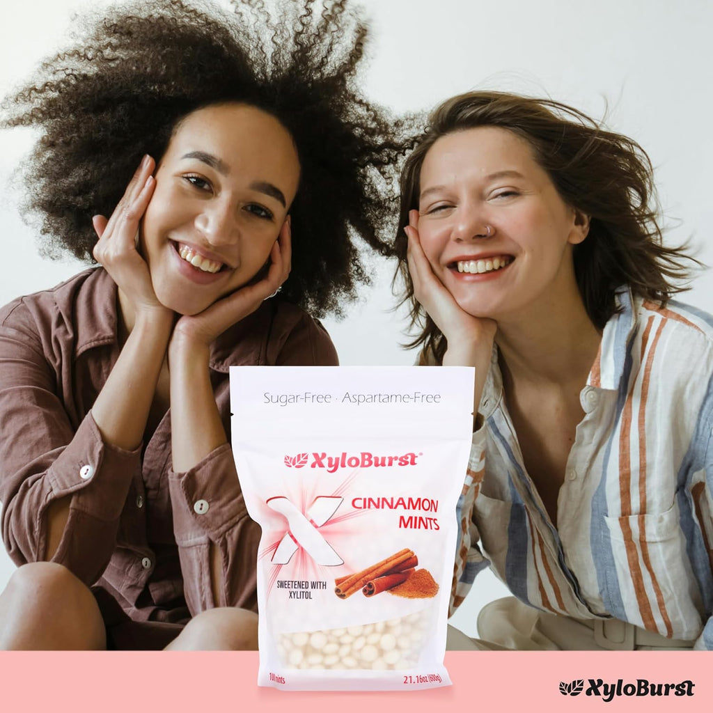 Xylitol Mints | Sugar Free Breath Mints for Oral Health | Gluten Free, Vegan, Keto Friendly | Aspartame Free | Cinnamon | 1000 Count Bag