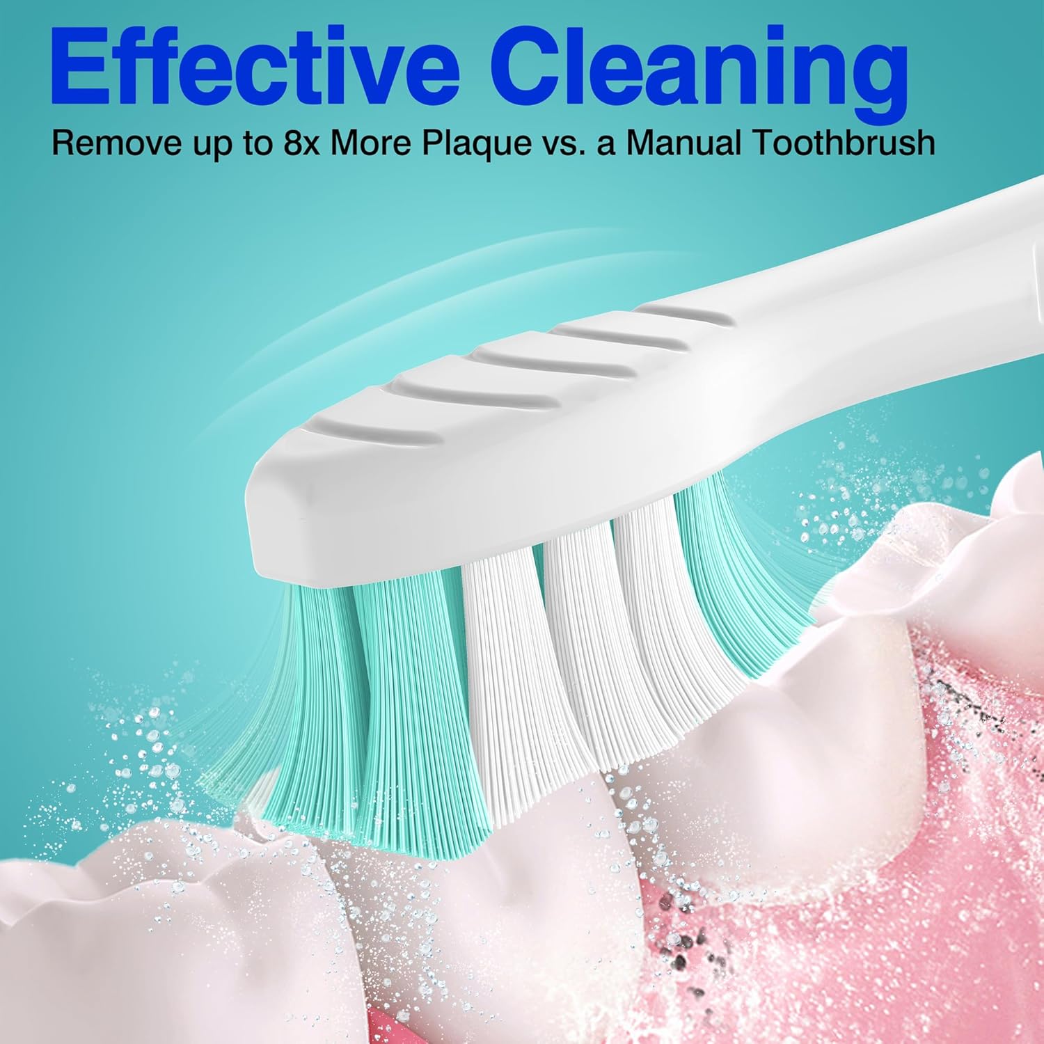 Fit for Philips Sonicare Replacement Heads, Toothbrush Replacement Brush Heads Compatible with Phillips Sonicare Click on Electric Toothbrush, 10 Pack