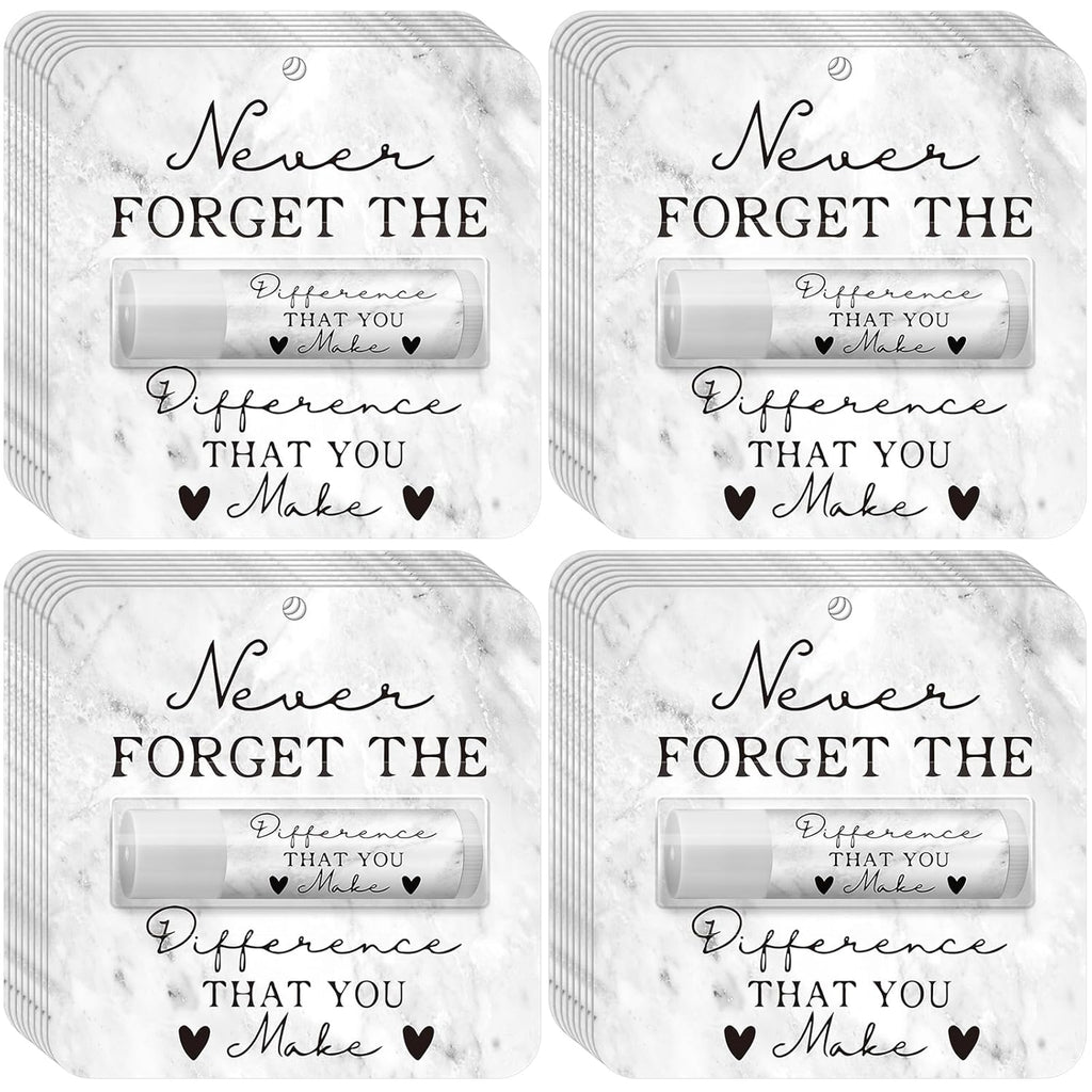 30 Pack Christmas Employee Appreciation Gift Lip Balms Bulk Staff Teacher Team Volunteer Thank You Gift Thanksgiving Christmas Appreciation Party Favor for Women Men(Cute,White)