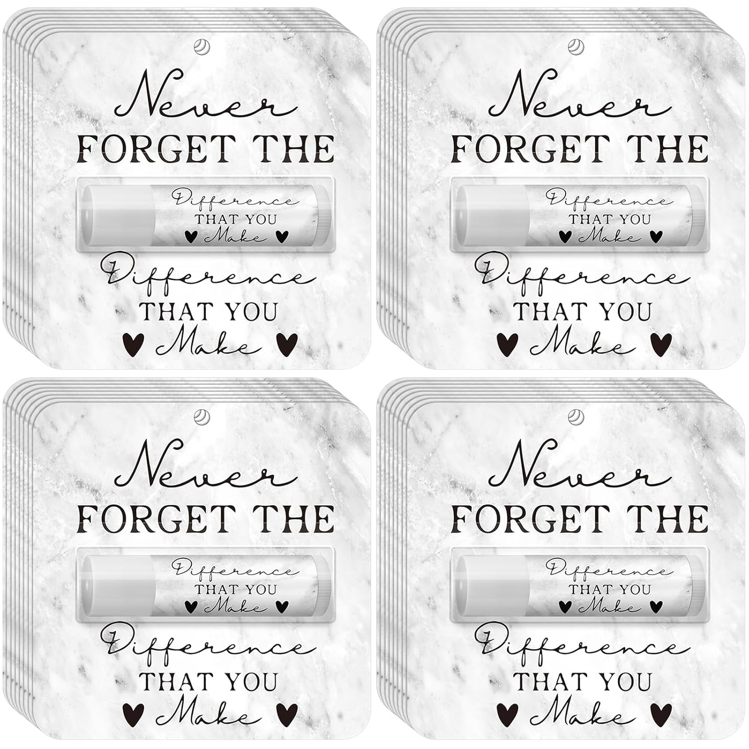 30 Pack Christmas Employee Appreciation Gift Lip Balms Bulk Staff Teacher Team Volunteer Thank You Gift Thanksgiving Christmas Appreciation Party Favor for Women Men(Cute,White)