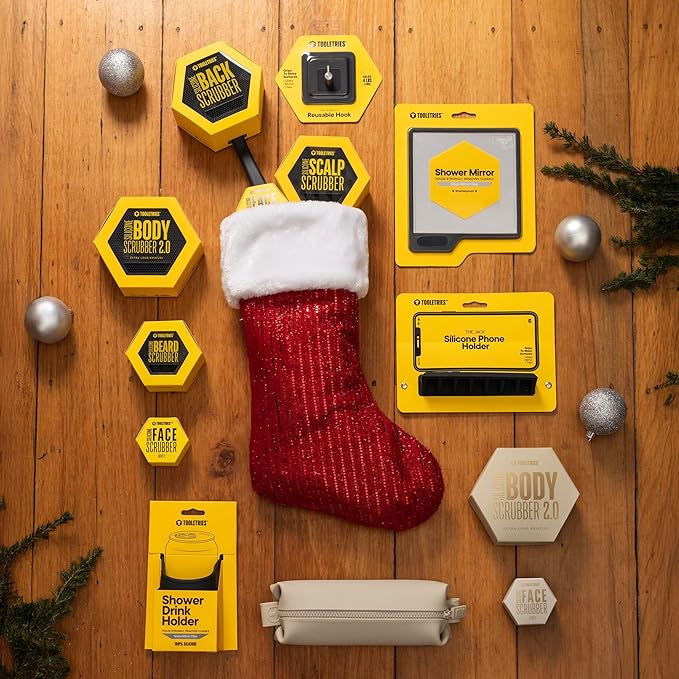 TOOLETRIES Shower Drink Holder - 100% Silicone Can Holder for Beer or Soda - Bathroom Accessory - Silicone-Grip Technology, No Adhesive Needed - in Partnership with 30 Watt - Charcoal