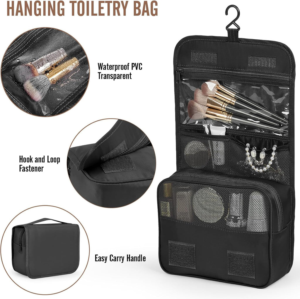 Veken 10 Set Packing Cubes for Travel Essential, Suitcase Organizer Bags in 4 Sizes, Carry-On Luggage Accessories with Large Laundry & Hanging Toiletry Bag, Must-Have for Airplane, Road Trip & Camping