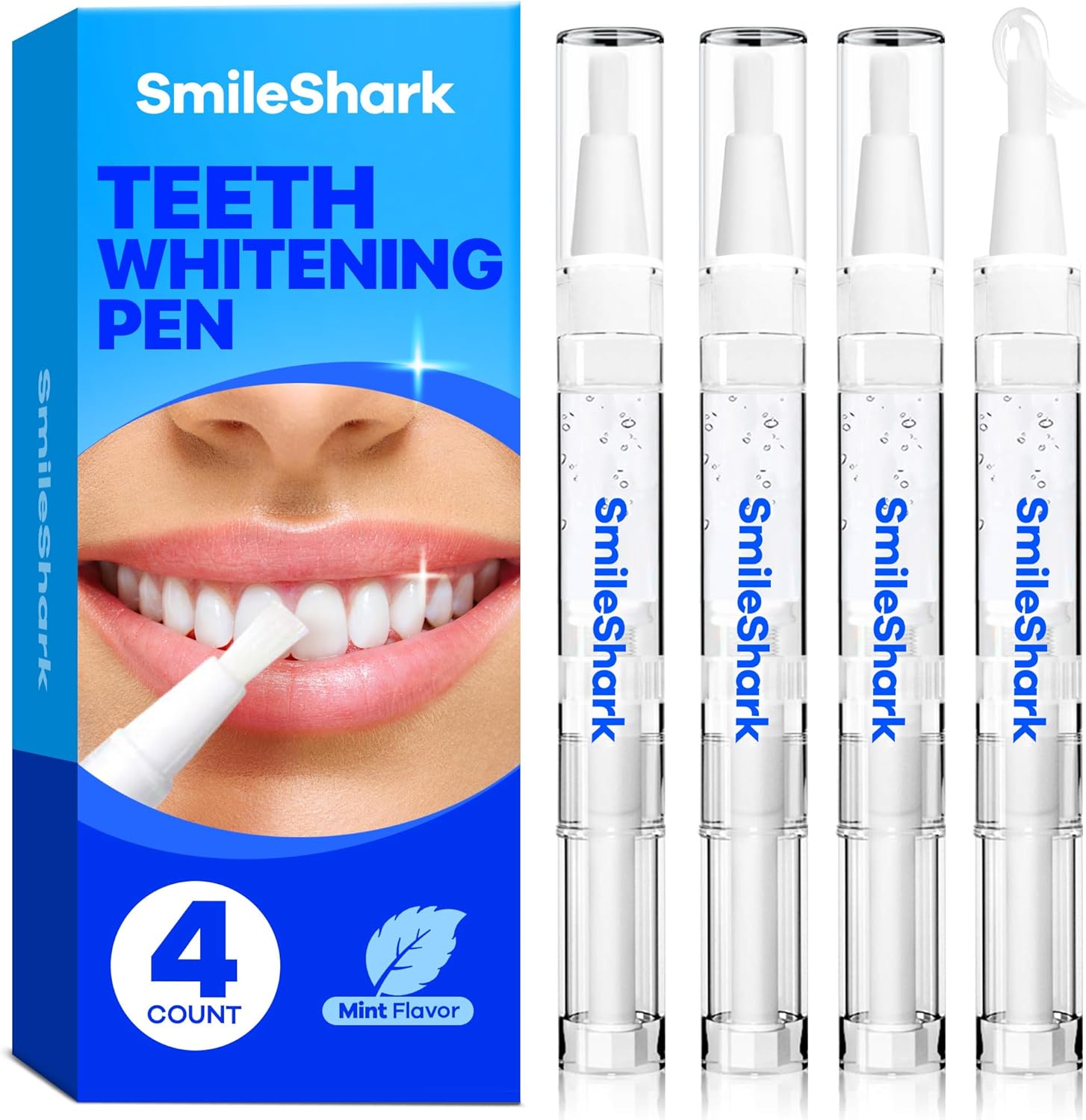 Premium Teeth Whitening Pens (4 Count), Sensitive-Free Whitening Gel, Professional-Strength Formula, On-The-Go Tooth Gel for Adults