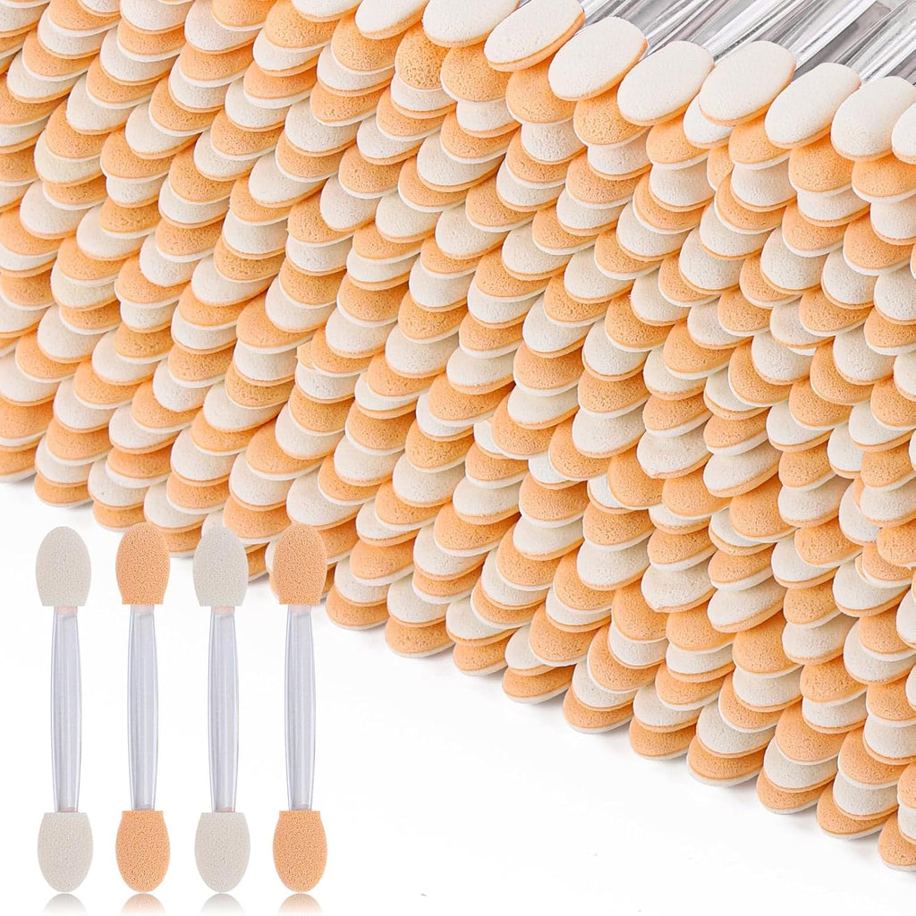 1000 Eye Shadow Applicator Disposable Foam Makeup Brush Sponge Tipped Oval Eyeshadow Applicators Dual Sides Clear
