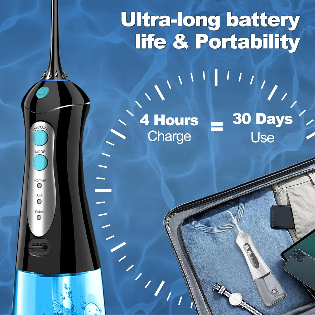 Travel Water Flosser Cordless for Teeth: Adults Dental Oral Irrigator for Braces Portable Flossers Cleaning Picks