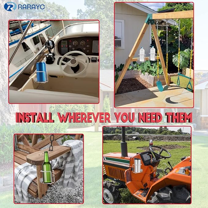 2 Pcs Wall Mounted Cup Holder for Boat Marine Yacht Truck RV Apartment Courtyard Silvery