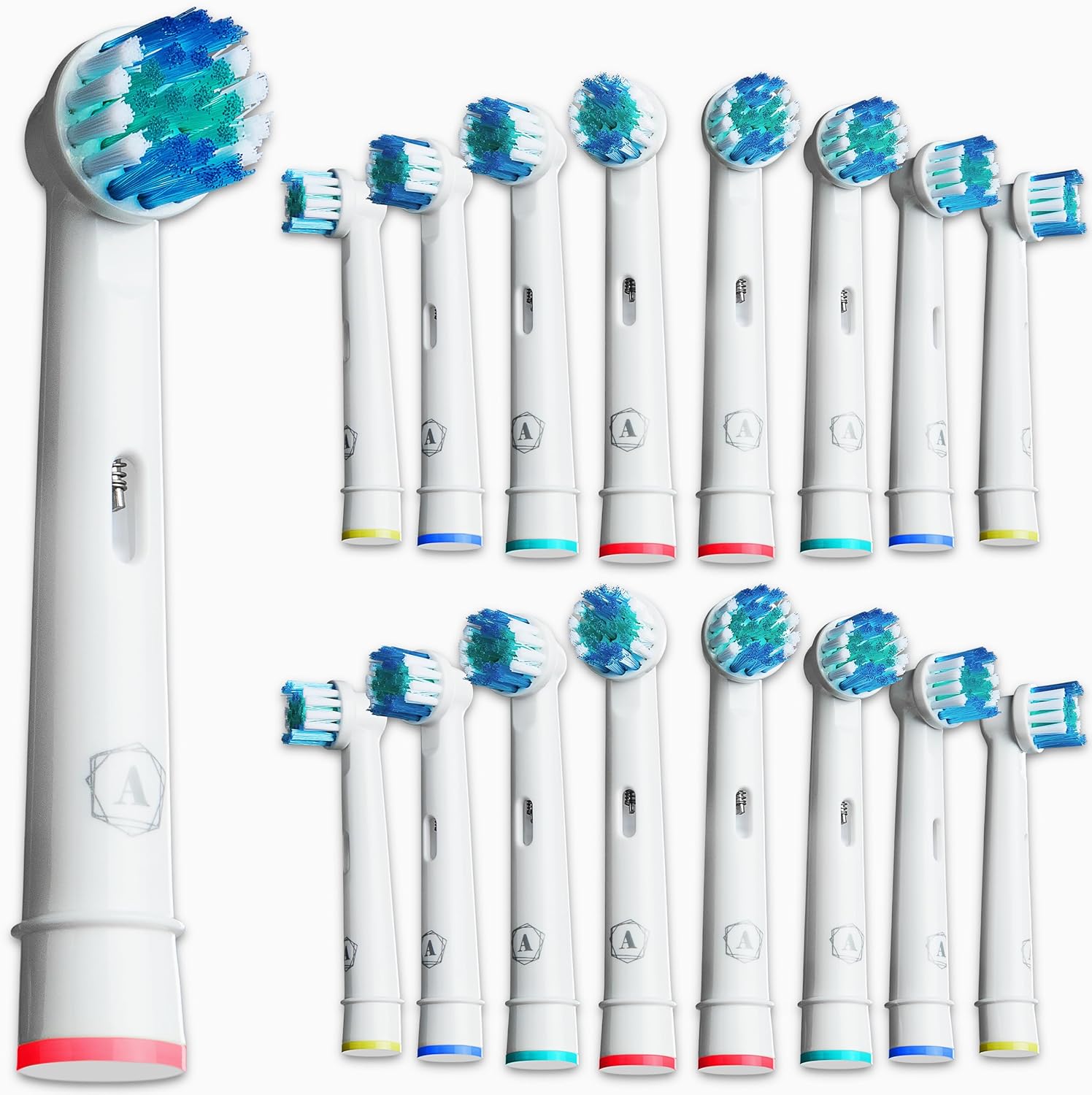 Replacement Toothbrush Heads Compatible with Oral B - 16 Pack Aster Toothbrush Head Compatible with Oral B Braun Professional Electric Brush Heads Refill for 7000/Pro 1000/9600/ 5000/3000/8000