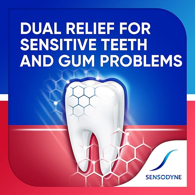 Sensodyne Sensitivity & Gum Whitening Toothpaste, Toothpaste for Sensitive Teeth & Gum Problems, 3.4 Ounces (Pack of 3)