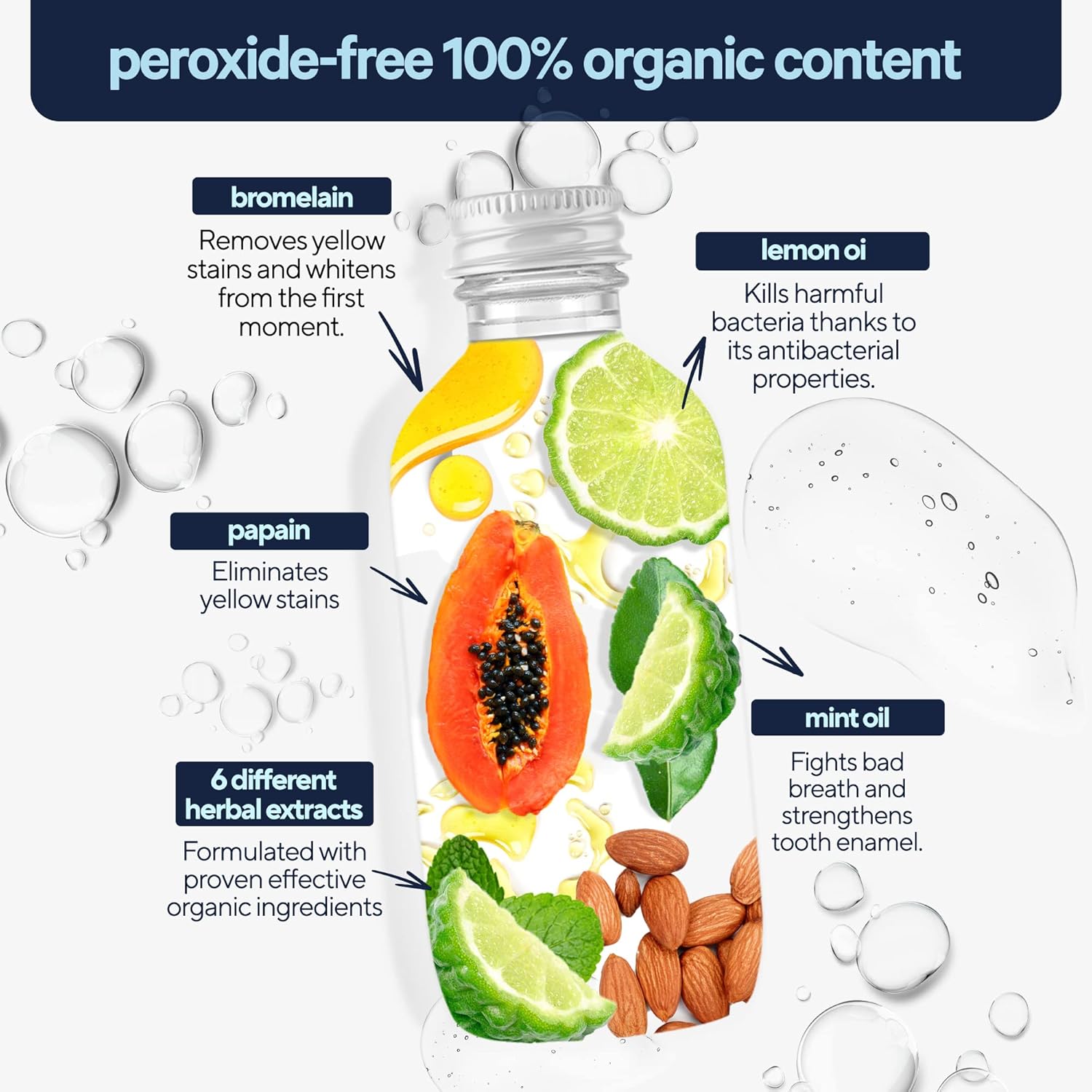 Teeth Whitening Gel, Natural Whiteness, Effective, Painless, No Sensitivity, Easy to Use, Removes Stains and Yellowing on The Teeth, 0.67 Fl Oz