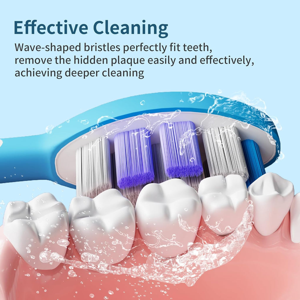 Electric Toothbrush Heads for Philips Sonicare Replacement Heads, 8 Pack Adults Kids 7+ Sonicare Toothbrush Replacement Brush Heads Philips Sonicare Sensitive Replacement Heads C2 C3 G2 G3 A3, White