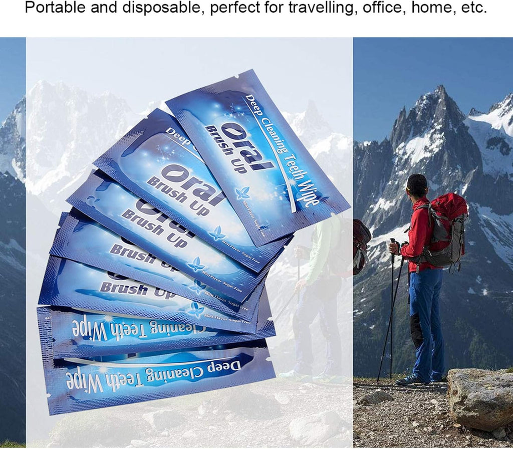 50Pcs Finger Teeth Wipes, Floss Wipe Cloth Tooth Cleaning Tool for Oral Deep Cleaning Teeth Whitener Strips Finger Toothbrush Oral Finger Wipes Removing Teeth