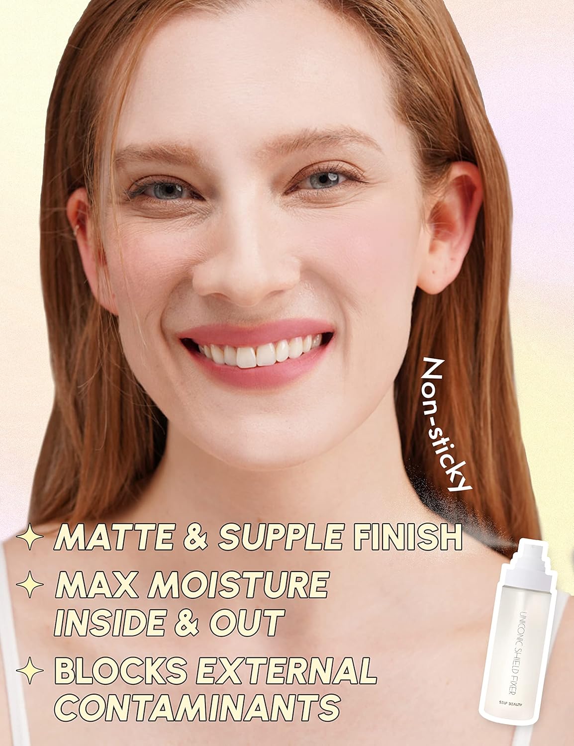 SELF BEAUTY Hydrating Matte Makeup Fixer | Long-Lasting Finish | Lightweight Microfine Mist Spray - 3.38fl.oz, 100ml