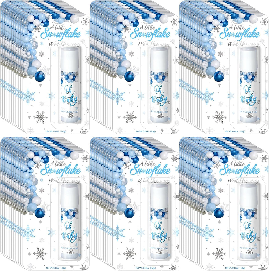 30 Pack a Little Snowflake Baby Shower Games Prizes Party Gifts Bulk Lip Balms Favors for Winners Adults Guests Gender Reveal Favors Decorations Baby Shower Souvenirs Gift Bags Stuffers