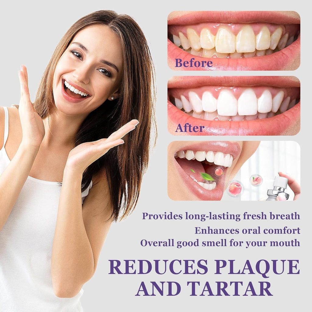 6PCS Oral Breath Spray, Fruit Flavor Mouth Spray Breath Freshener Oral Care, Portable Long Lasting Refreshing Mouth Spray