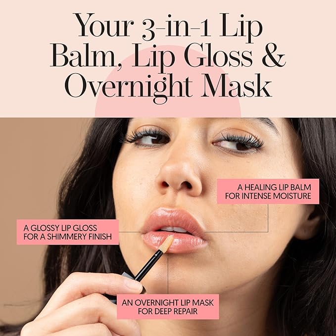 100% Natural Lip Treatment for Dry, Chapped Lips- Infused with Jojoba for Deeply Nourishing Lip Oil, Long-Lasting Hydration, Cold-Pressed Oils, Pregnancy Safe, Organic Lip Gloss by Finally