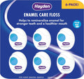 Hayden Enamel Care Dental Floss | for Sensitive Mouths | Helps Restore Enamel | Mint Flavor | 30 Yards per Unit (Pack of 6)