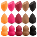 15 Pcs Multicolor Makeup Sponge Set - Latex-Free, Soft & Reusable Beauty Blender Sponges for Wet/Dry Use Blending Powder Puff for Foundation & Concealer Washable Makeup Sponges