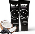BURST Charcoal Whitening Toothpaste for Adults (4.7oz/2 Pack) | for Sensitive Teeth with Cavity Fighting Fluoride & Xylitol | Vegan | Gluten & SLS Free | Coconut Salt