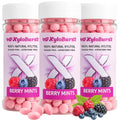 XyloBurst - Xylitol Mints | Sugar Free Breath Mints for Oral Health | Gluten Free, Vegan, Keto Friendly | Aspartame Free Mint | Berry | 200 Count Jar, 3-Pack