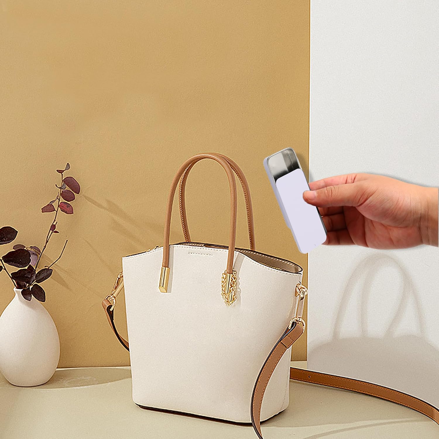 2Pack Dental Floss Portable Case,Dental Floss Dispenser,Storage 24 Picks Adult Floss in Box,Refillable Glide Floss,Portable Travel Floss Box for Travel(White)