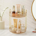 Rotating Makeup Organizer for Vanity 2 Tier,(Gold)