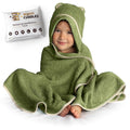 Premium Toddler Towels with Hood - Extra Soft Rayon from Bamboo Toddler Bath Towel (Olive)