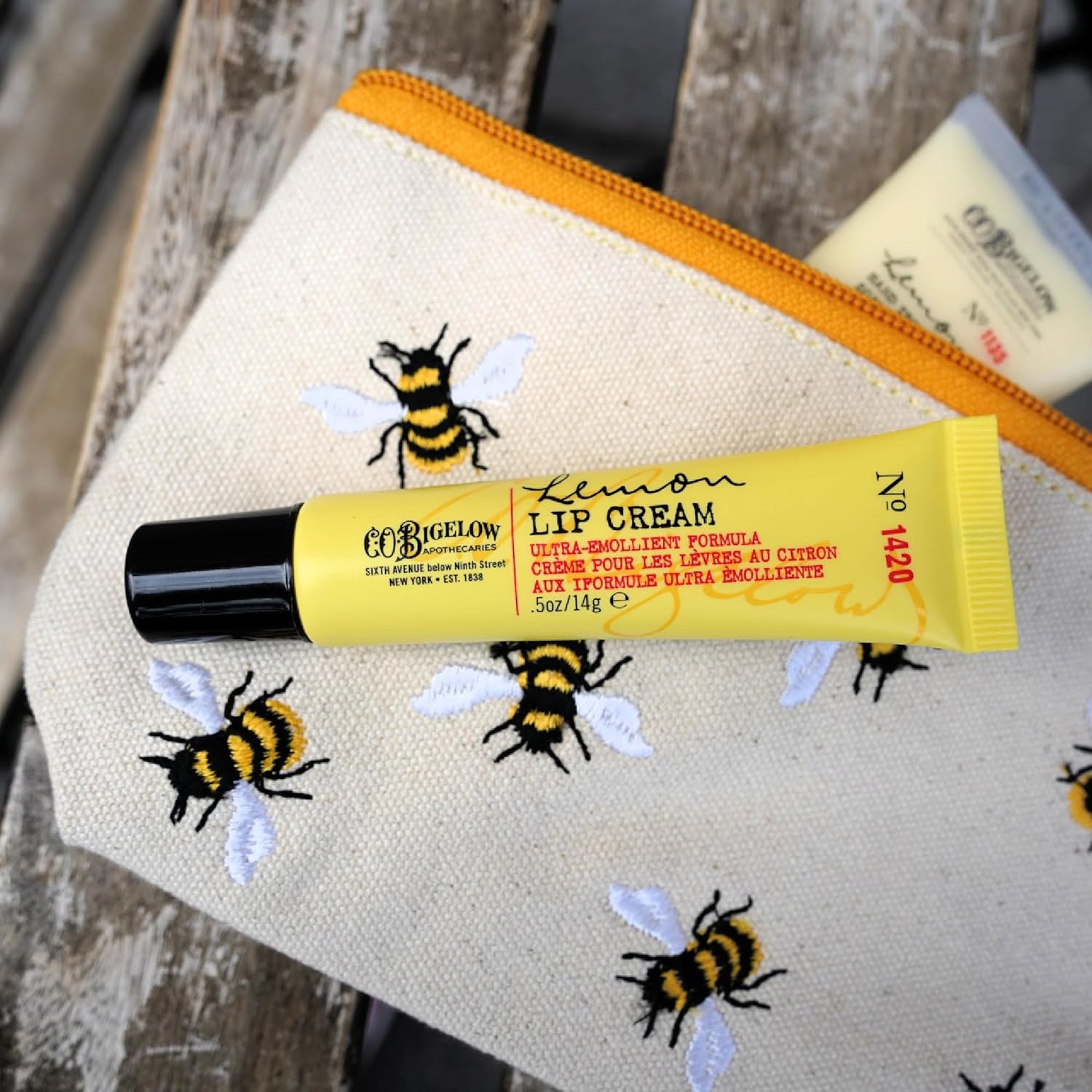 C.O. Bigelow Lemon Lip Cream Tubes, Pack of 3 Lemon Lip Balms with Shea Butter, Bulk Lip Balm Set, 0.5 oz