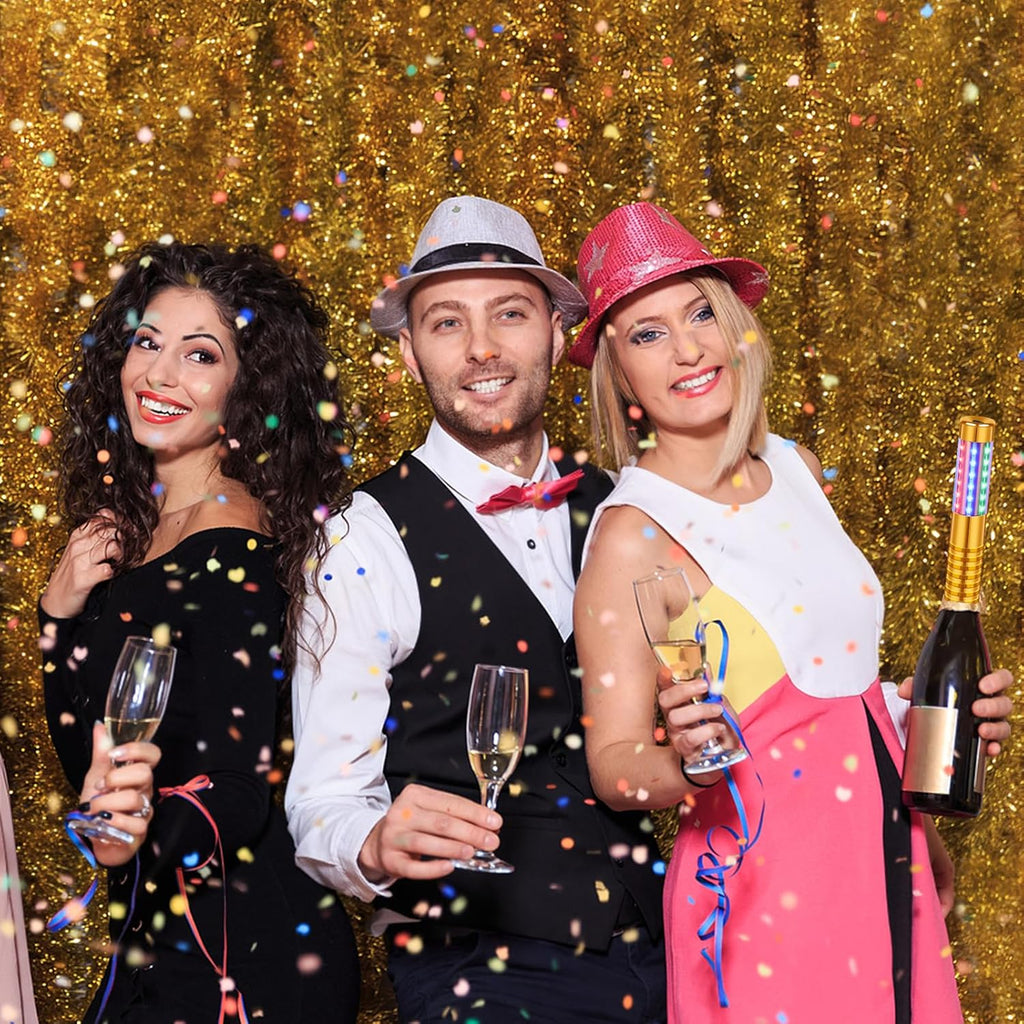 2 Pieces RGB LED Strobe Baton Light Rechargeable Bottle Service Sparklers Stick Reusable Champagne Bottle Handheld LED for Club Stage Nightclub Party Concert Event Bar Outdoor - Gold