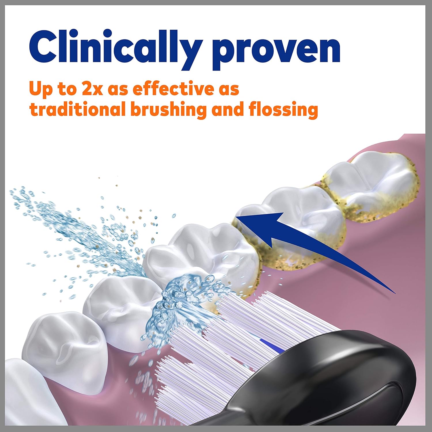 Waterpik Genuine Compact Size Replacement Brush Heads With Covers for Sonic-Fusion Flossing Toothbrush SFRB-2EB, 6 Count Black