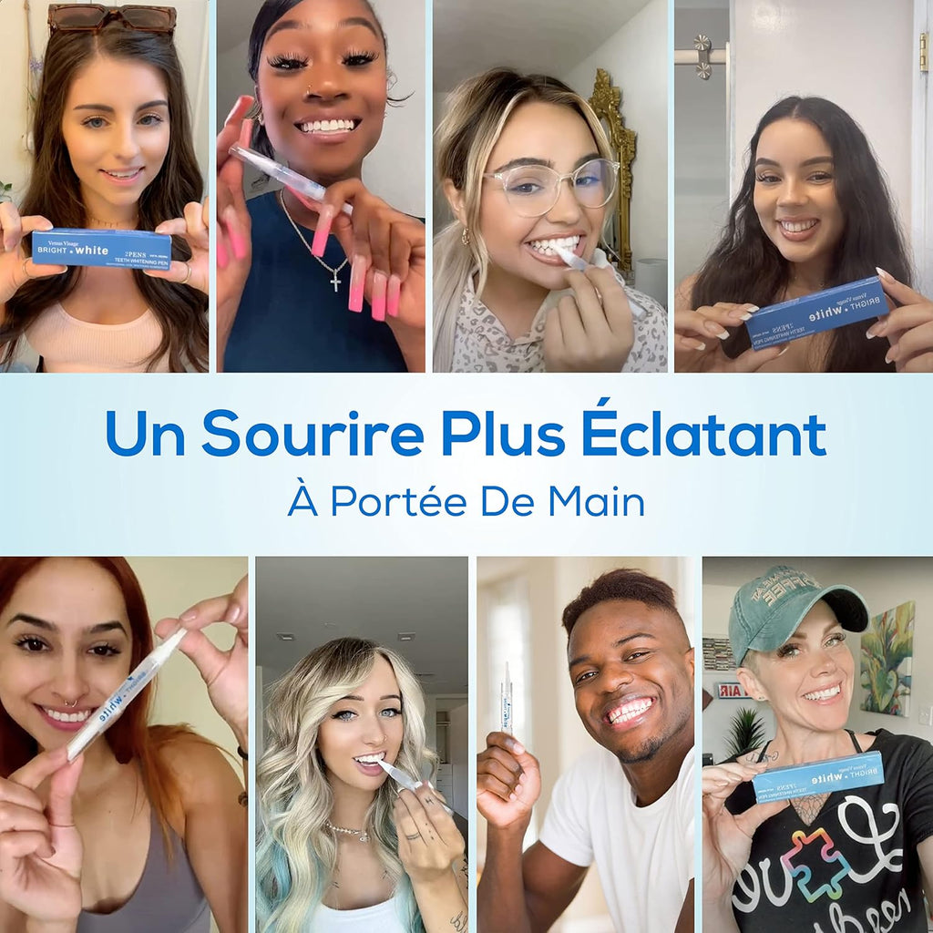 Venus Visage Teeth Whitening Pen, 40+ Uses - Teeth whitening Gel with Professional Formulation and Ingredients - Best Teeth Whitener Overnight and No Tooth Sensitivity (Mint) (0.10 Fl Oz (Pack of 4))