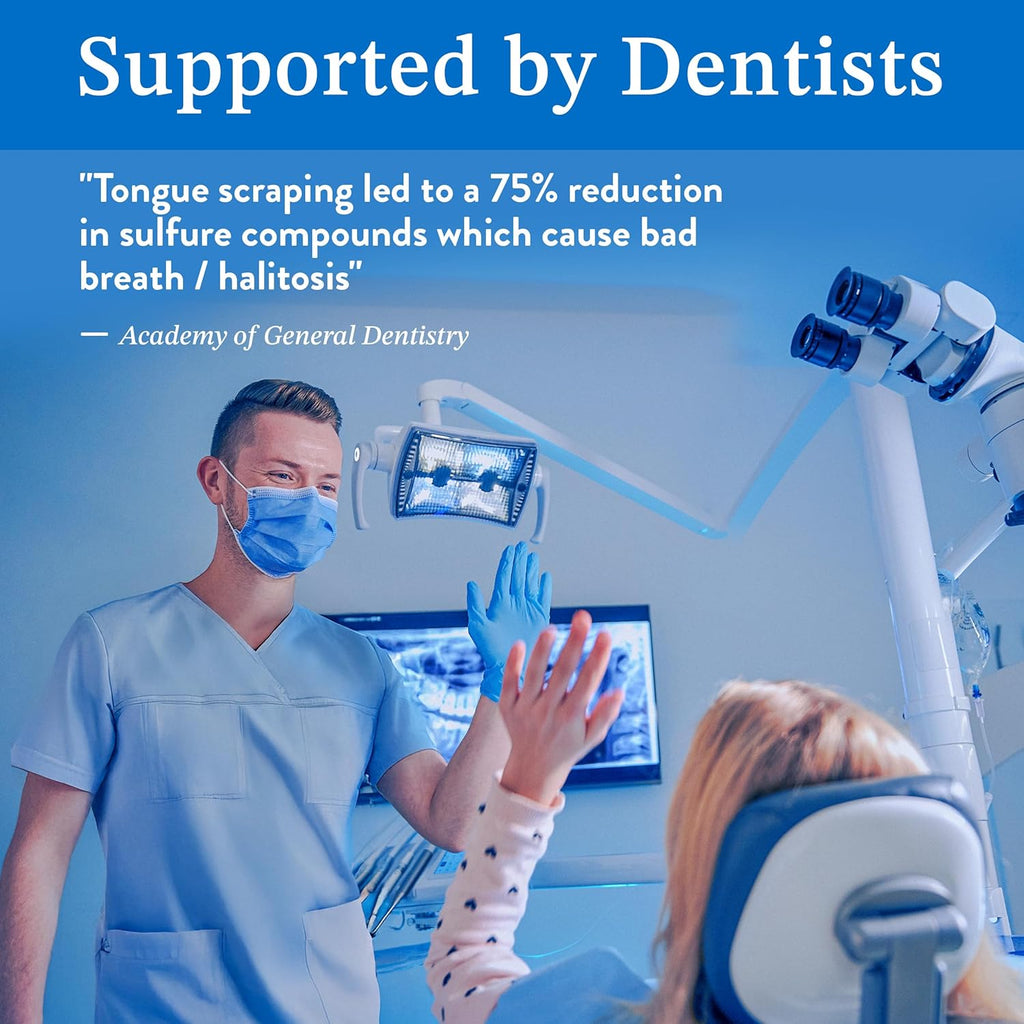 Mouthology Tongue Scraper (2 Pack), Reduce Bad Breath (Travel Cases Included), Stainless Steel Tongue Cleaners, Metal Tongue Scraper, Tongue Scraper for Adults - Fresher Breath in Seconds