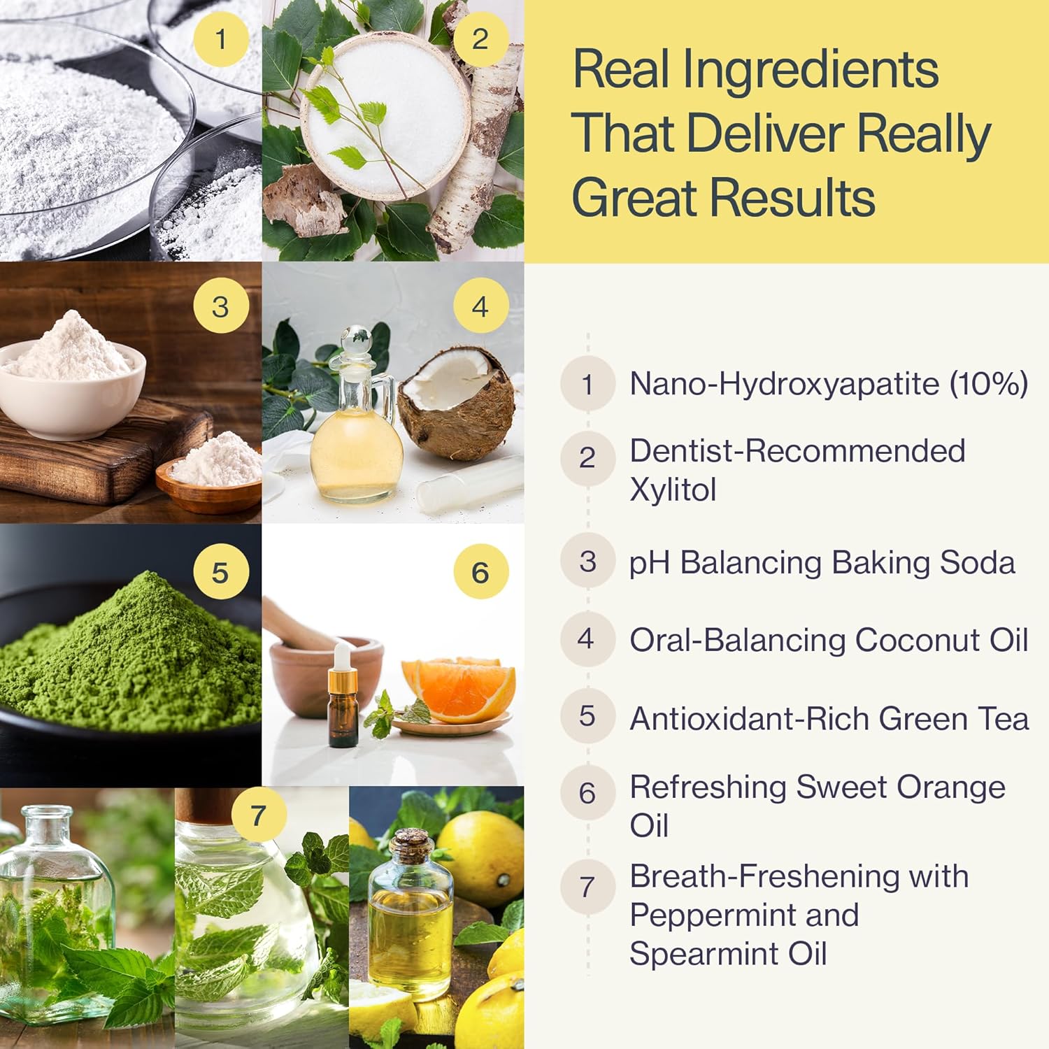 ELIMS Nano Hydroxyapatite Fluoride Free Toothpaste - Xylitol Remineralizing Toothpaste for Whitening Sensitive Teeth - SLS Free Orange Pineapple Mint Flavor for Adults & Kids 4oz