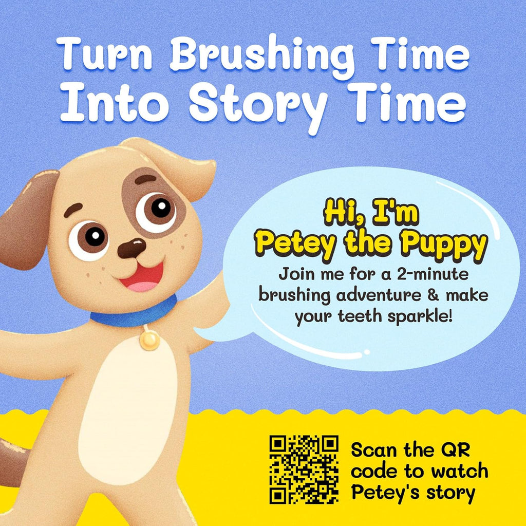 Kids Soft Bristle Puppy Toothbrush for Ages 2+, Gentle and Cute Toothbrush for Children with Replaceable Brush Head, Ergonomic Handle Kids Brush for Teeth Care Ideal for Toddlers, Puppy Design