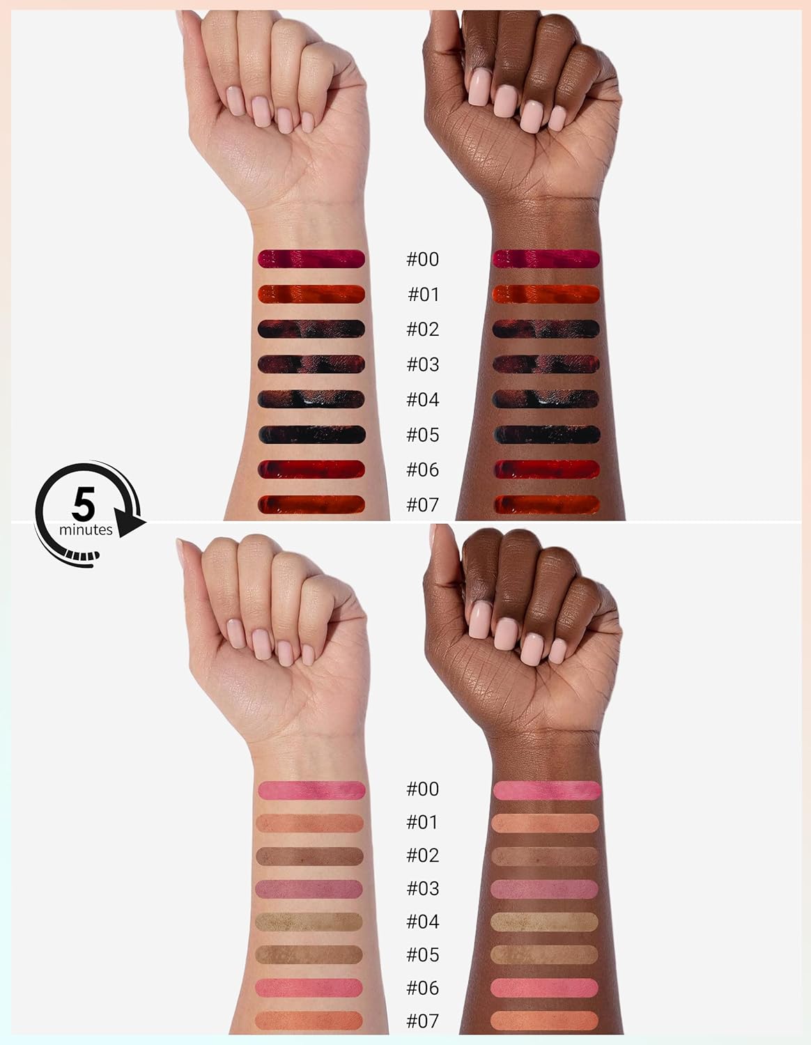 Erinde Peel Off Lip Liner Stain, Long Lasting Tattoo Lip Liner with Tweezer, Matte Finish, Waterproof Transfer Proof Lip Stain Peel Off, Non-Stick Cup Nude Lipstain Lipliner, 01