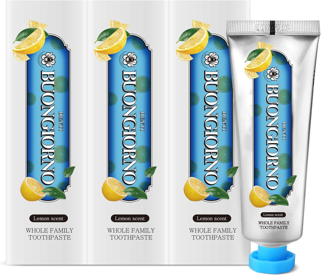 Plaque Care Toothpaste (3 Pack, Lemon Mint) – Natural Fluoride Korean Toothpaste for Plaque Removal, Tartar Control, Strengthens Enamel, Paraben & SLS Free (3.52fl oz / 100g)