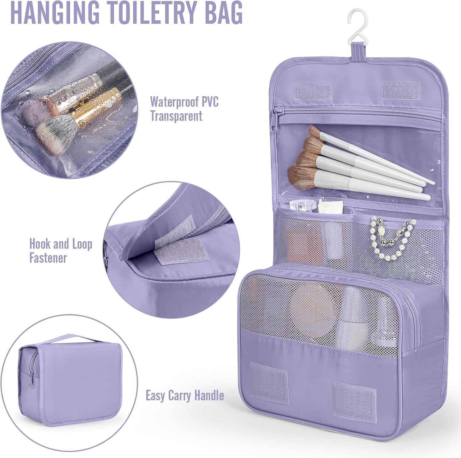 Veken 10 Set Packing Cubes for Travel Essential, Suitcase Organizer Bags in 4 Sizes, Carry-On Luggage Accessories with Large Laundry & Hanging Toiletry Bag, Must-Have for Airplane, Road Trip & Camping