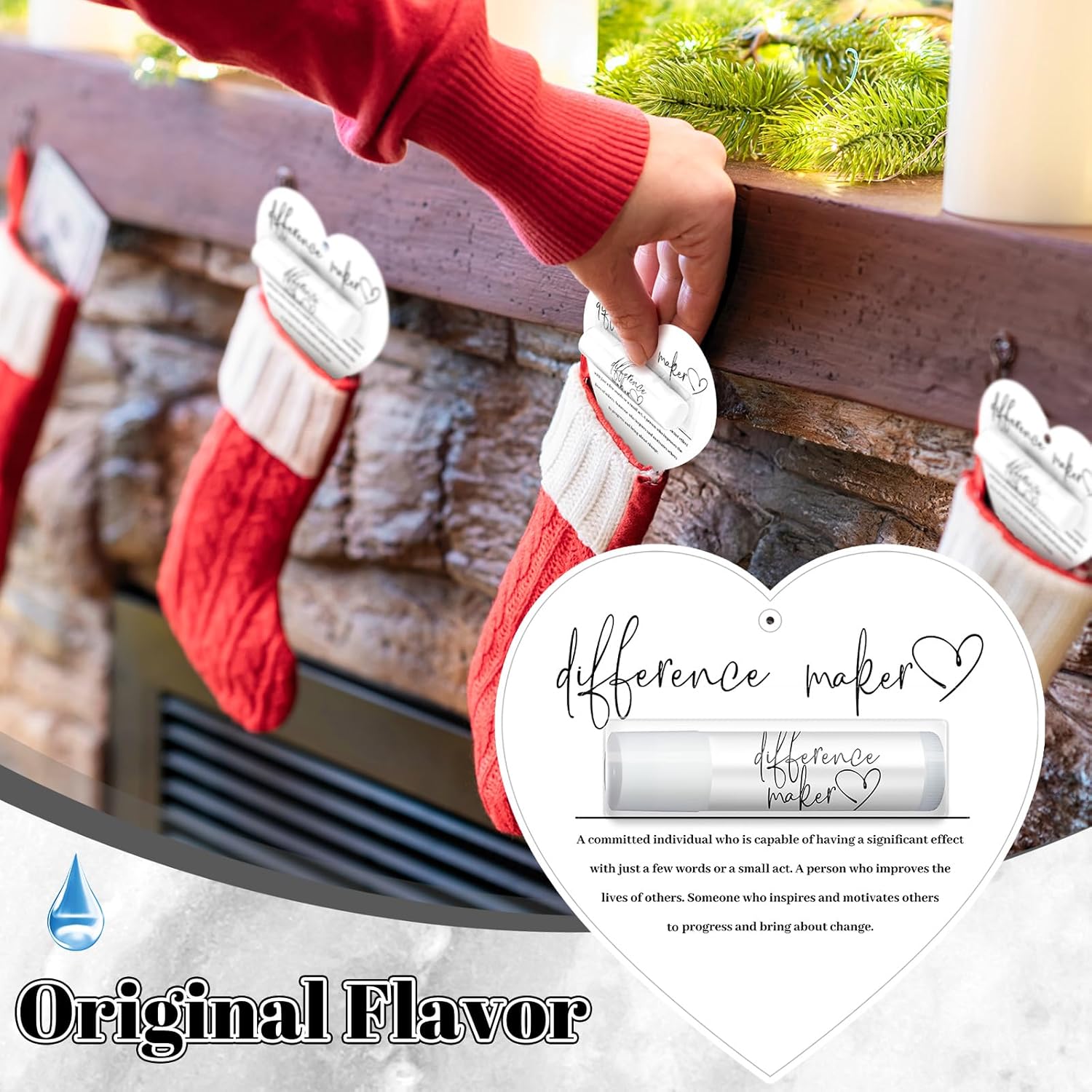 30 Pack Christmas Employee Appreciation Gift Lip Balms Bulk Staff Teacher Team Volunteer Thank You Gift Thanksgiving Christmas Appreciation Party Favor for Women Men(Heart,White)