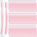 Tessco 1000 Pcs Disposable Toothbrushes Bulk Individually Wrapped Manual Soft Bristle Travel Toothbrushes Single Use Toothbrush for Homeless Hotel Toiletries Camping Office(Pink)
