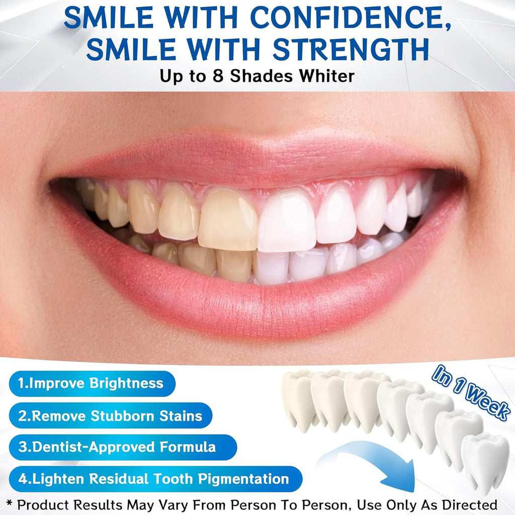 Teeth Whitening Pen, 4 Pack Tooth Whitening Gel Formula for Instant Stain Removal, Brightens Smile & Neutralizes Yellow Tones, Safe for Sensitive Teeth, Mint Flavor