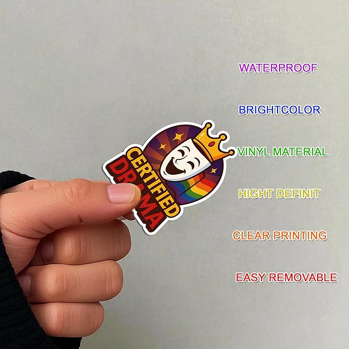 100 Pcs Rainbow Stickers Mixed Sticker Funny Pride Stuff Vinyl Waterproof Decals Decorations Laptop Water Bottle Scrapbook Hard Hat Gift for Men Boy Birthday Christmas