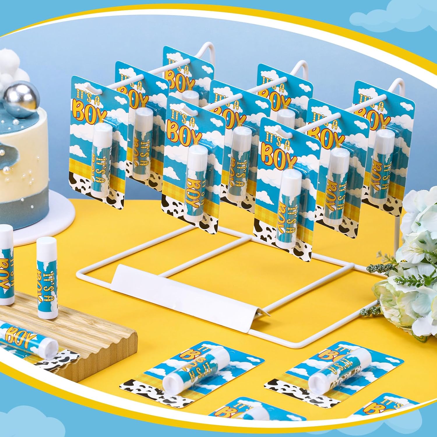 30 Pack It's a Boy Story Baby Shower Games Prizes Party Gifts Bulk Cow Lip Balms Favors for Winners Adults Guests Gender Reveal Favors Decorations Baby Shower Souvenirs Gift Bags Stuffers