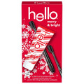 Hello Fluoride Free Toothpaste and Soft Charcoal Toothbrush Adult Stocking Stuffer Kit, Holiday Gift Set, Black Toothbrushes, Mint Toothpaste, SLS Free, Crushes Tartar