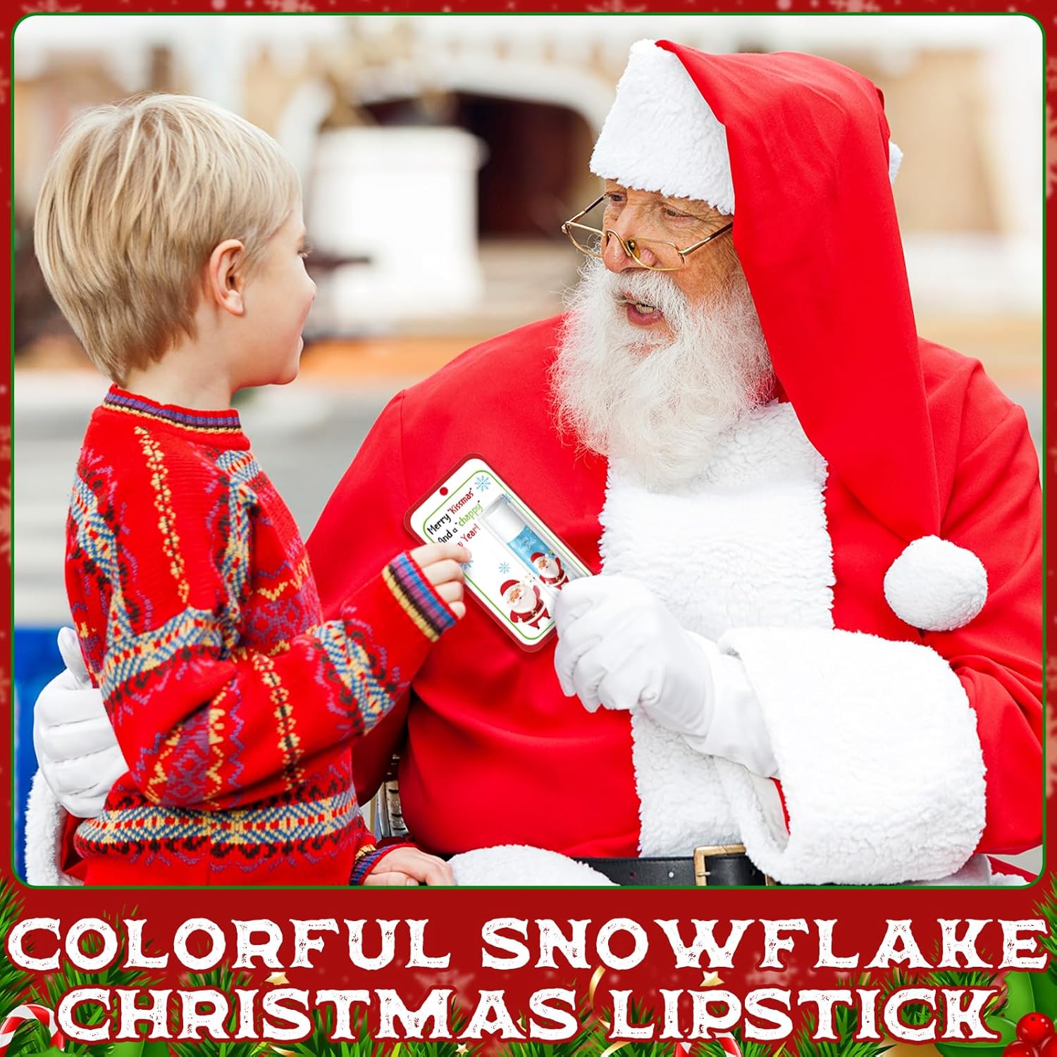 100 Pack Christmas Lip Balms Bulk Christmas Party Gifts Favors Stocking Stuffers Holiday Lip Balms Employee Staff Team Appreciation Gifts Thank You for Teacher Coworkers (Cute)