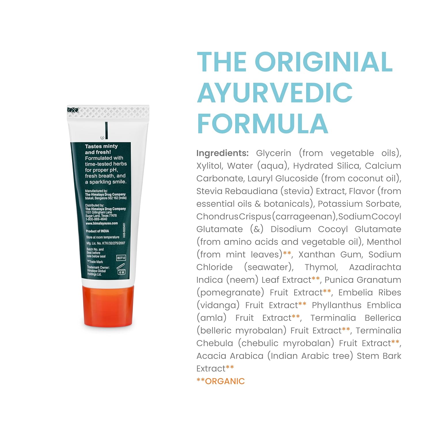 Himalaya Botanique Neem & Pomegranate Travel Toothpaste, Mint Flavor - Travel Size Fluoride Free Toothpaste Fights Plaque & for Fresh Breath - Vegan, Gluten Free, No SLS, 0.74 oz (Pack of 10)