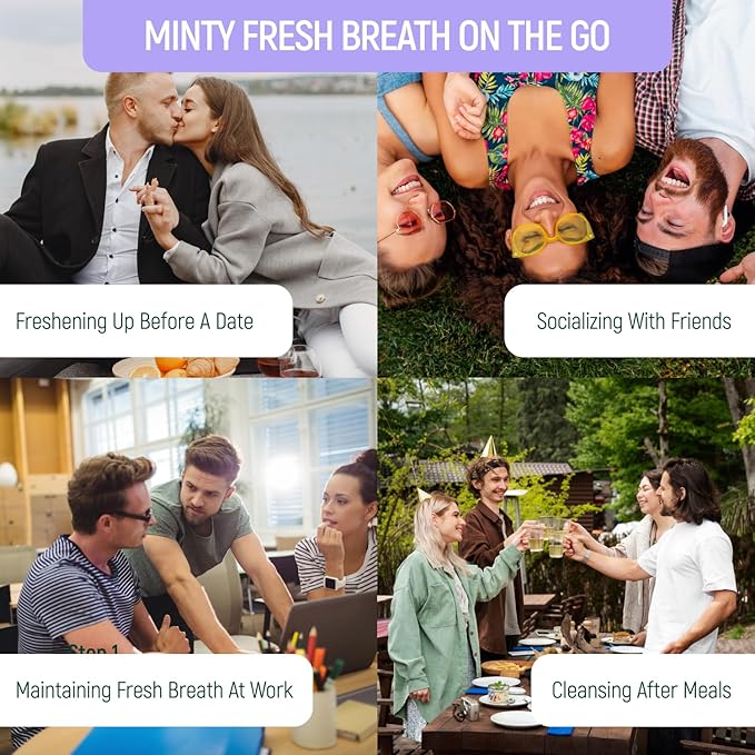 200 Pack Natural Toothpaste Tablet Bits - Chewable Mouthwash Whitening Burts Bees Bite Tablets for Teeth SLS & Fluoride Free Eco & Travel Friendly with Zero Waste Packaging - Mint & (Watermelon)